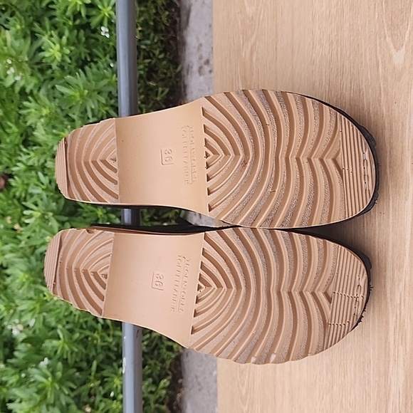 TROENTORP Audubon Black Swedish Wooden Clogs Size 36 - Picture 7 of 12